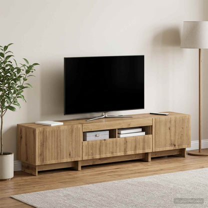 vidaXL 5 Piece LED TV Cabinet Artisan Oak Engineered Wood