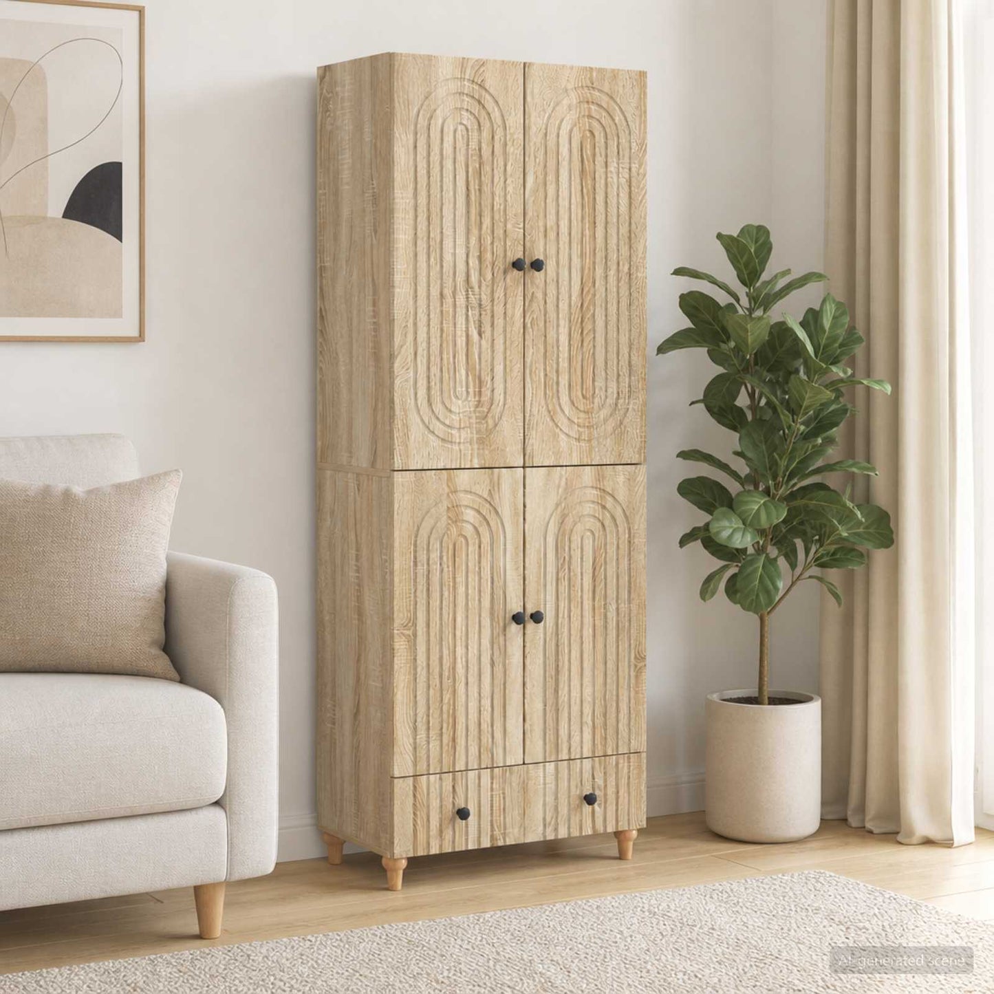 vidaXL Cabinet Set 2 pcs Engineered Wood
