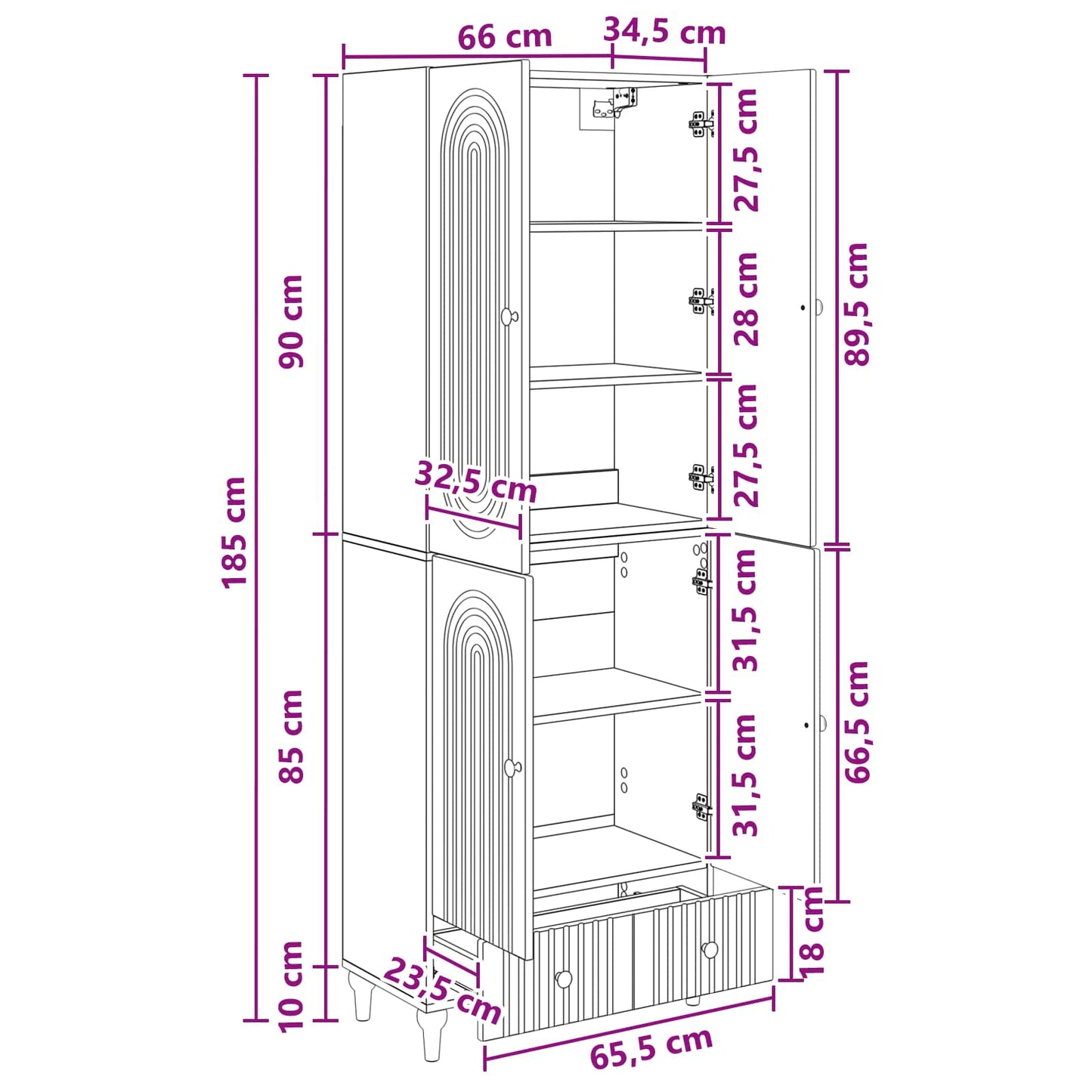 vidaXL Cabinet Set 2 pcs Engineered Wood