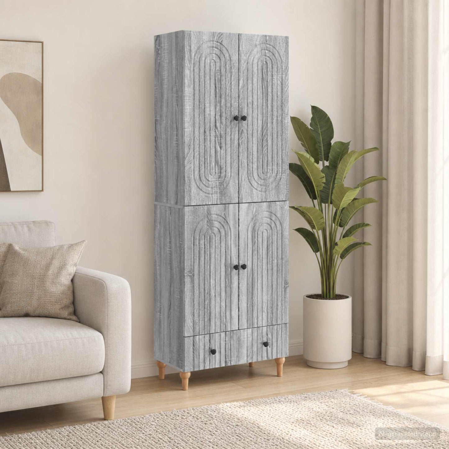 vidaXL Cabinet Set 2 pcs Engineered Wood