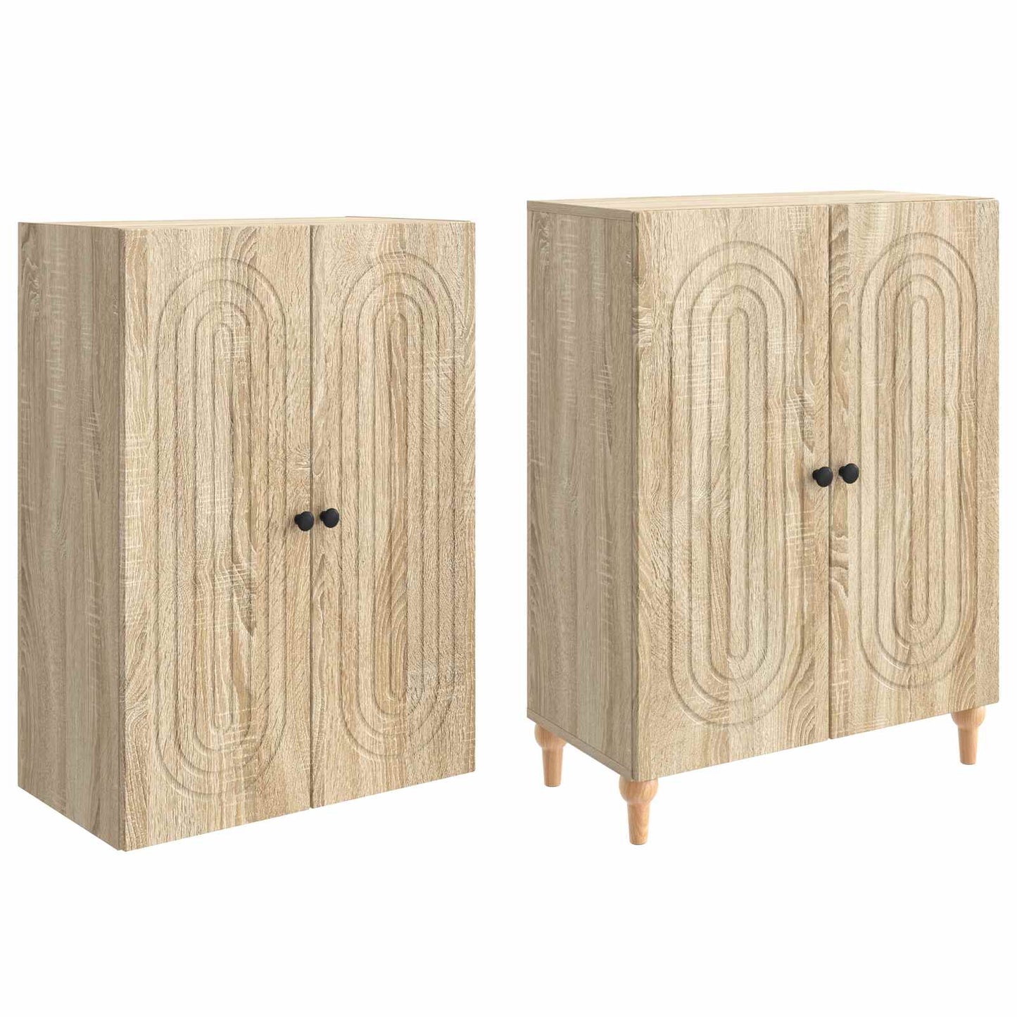 vidaXL Cabinet Set 2 pcs 66 x 34.5 x 90 cm Engineered Wood