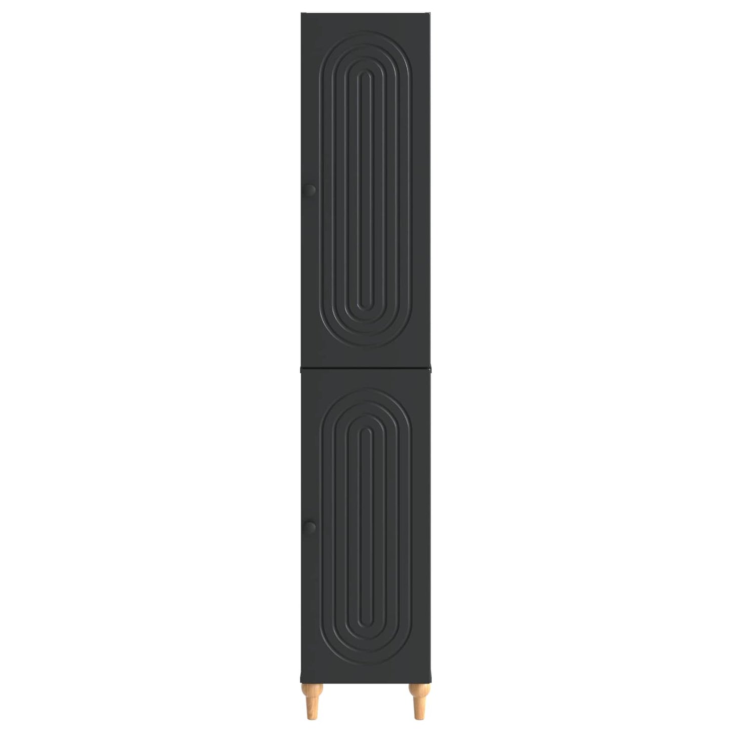 vidaXL Cabinet Set 2 pcs Black Engineered Wood