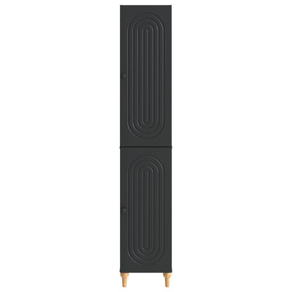 vidaXL Cabinet Set 2 pcs Black Engineered Wood