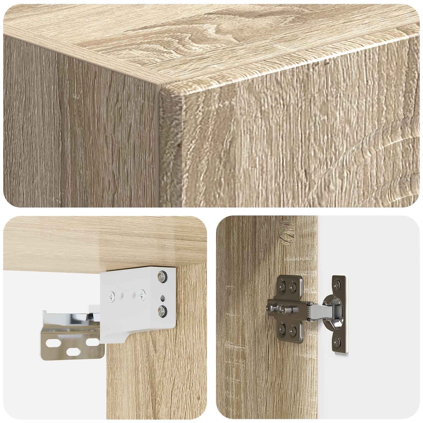 vidaXL Cabinet Set 2 pcs Sonoma Oak Engineered Wood