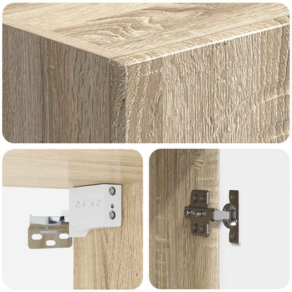 vidaXL Cabinet Set 2 pcs Sonoma Oak Engineered Wood