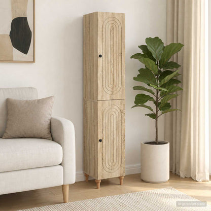 vidaXL Cabinet Set 2 pcs Sonoma Oak Engineered Wood
