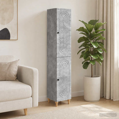 vidaXL Cabinet Set 2 pcs Concrete Grey Engineered Wood