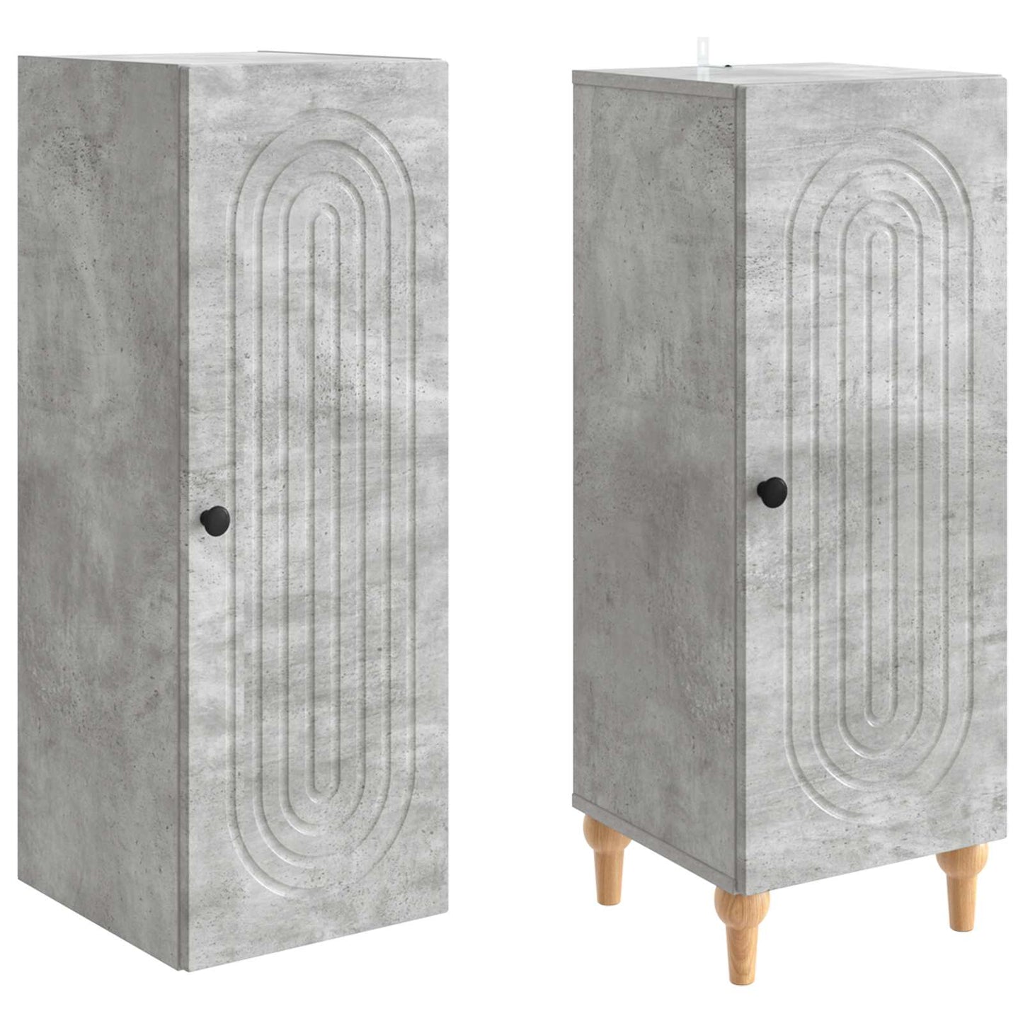 vidaXL Cabinet Set 2 pcs Concrete Grey Engineered Wood
