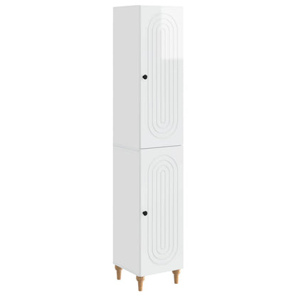 vidaXL Cabinet Set 2 pcs High Gloss White Engineered Wood