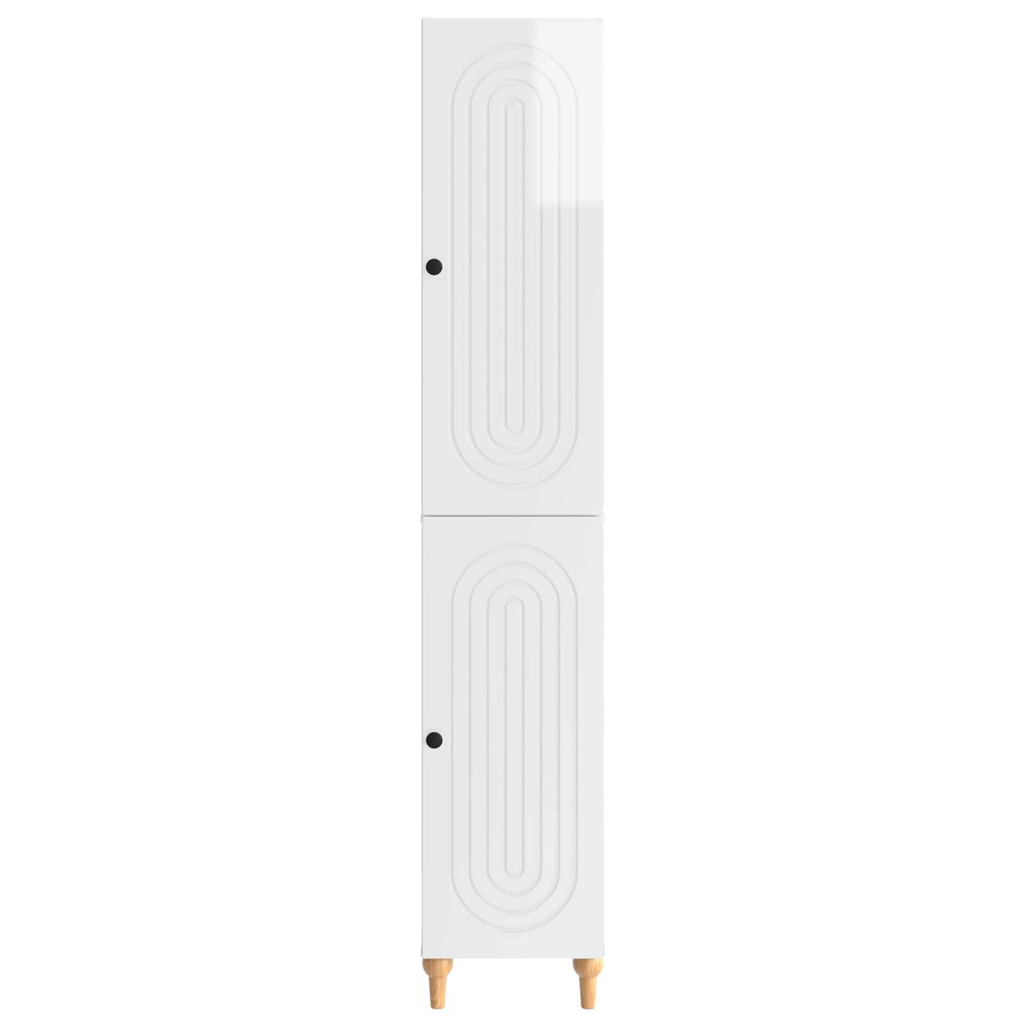 vidaXL Cabinet Set 2 pcs High Gloss White Engineered Wood