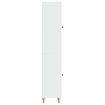 vidaXL Cabinet Set 2 pcs High Gloss White Engineered Wood