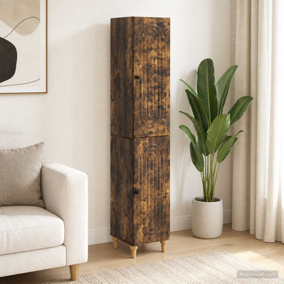 vidaXL Cabinet Set 2 pcs Smoked Oak Engineered Wood