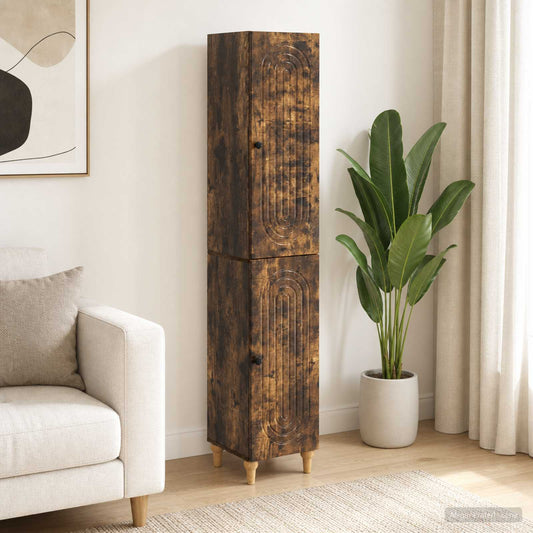 vidaXL Cabinet Set 2 pcs Smoked Oak Engineered Wood