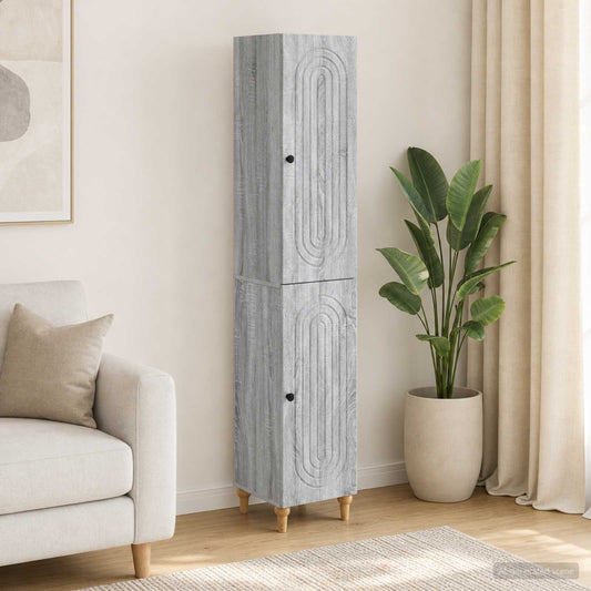 vidaXL Cabinet Set 2 pcs Grey Sonoma Engineered Wood