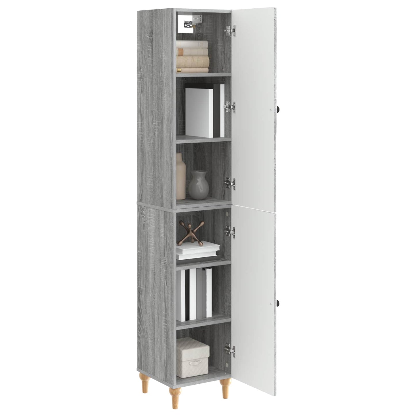 vidaXL Cabinet Set 2 pcs Grey Sonoma Engineered Wood