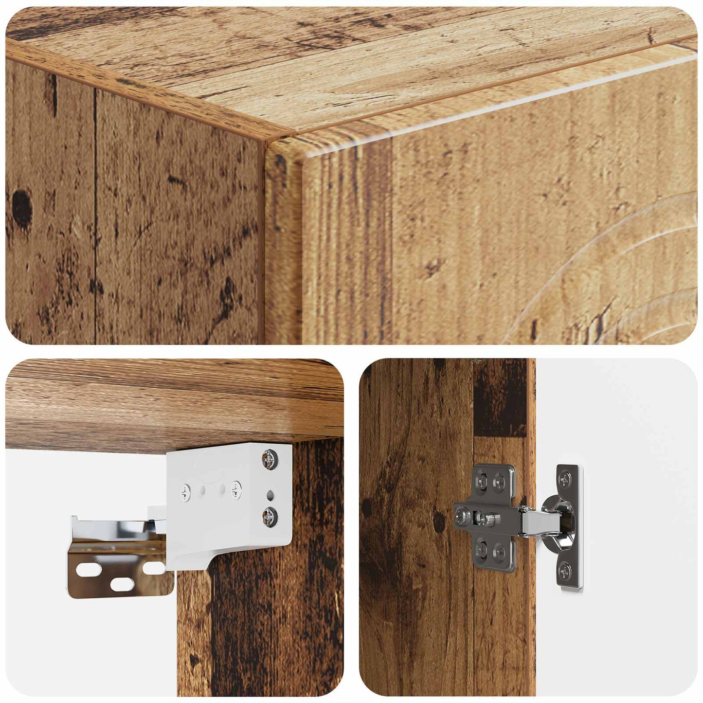 vidaXL Cabinet Set 2 pcs Old Wood Engineered Wood