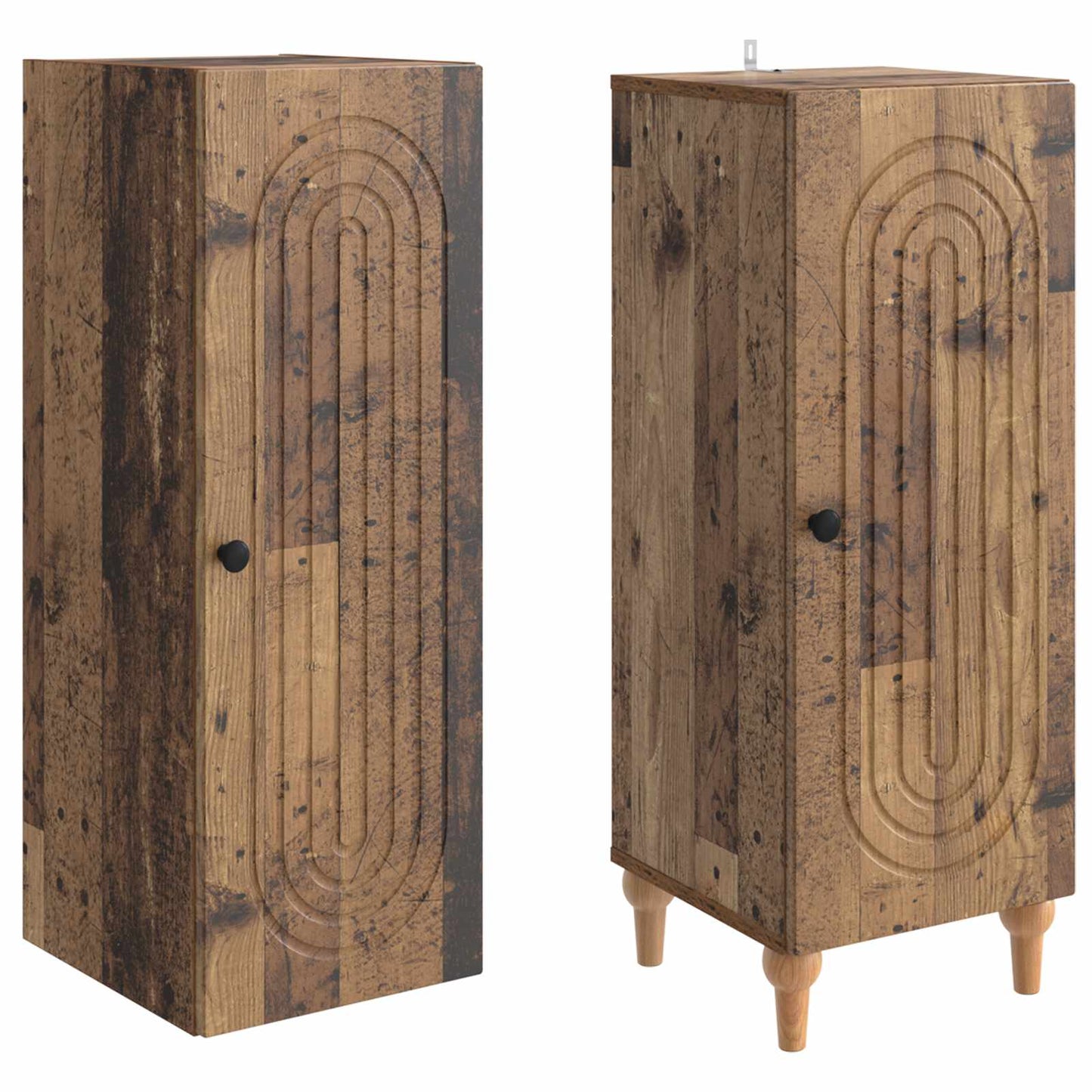 vidaXL Cabinet Set 2 pcs Old Wood Engineered Wood