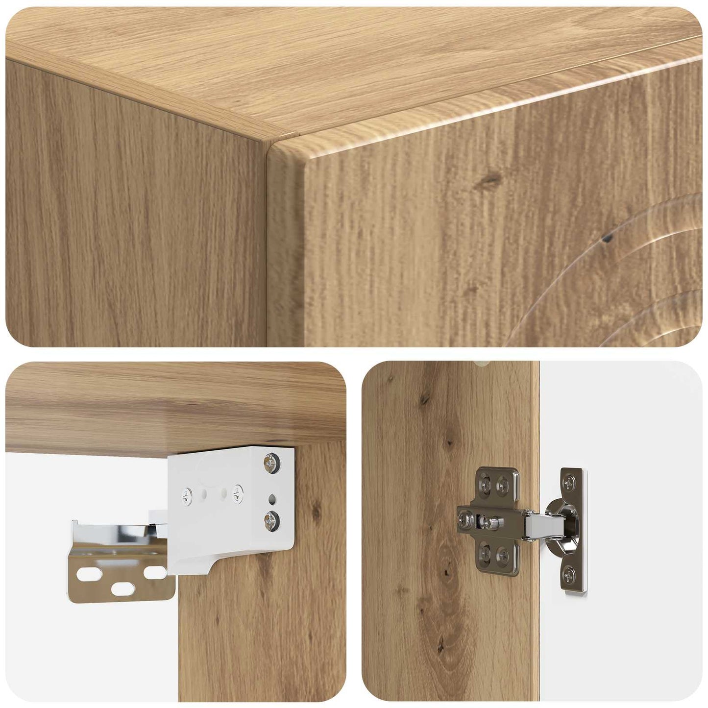 vidaXL Cabinet Set 2 pcs Artisan Oak Engineered Wood
