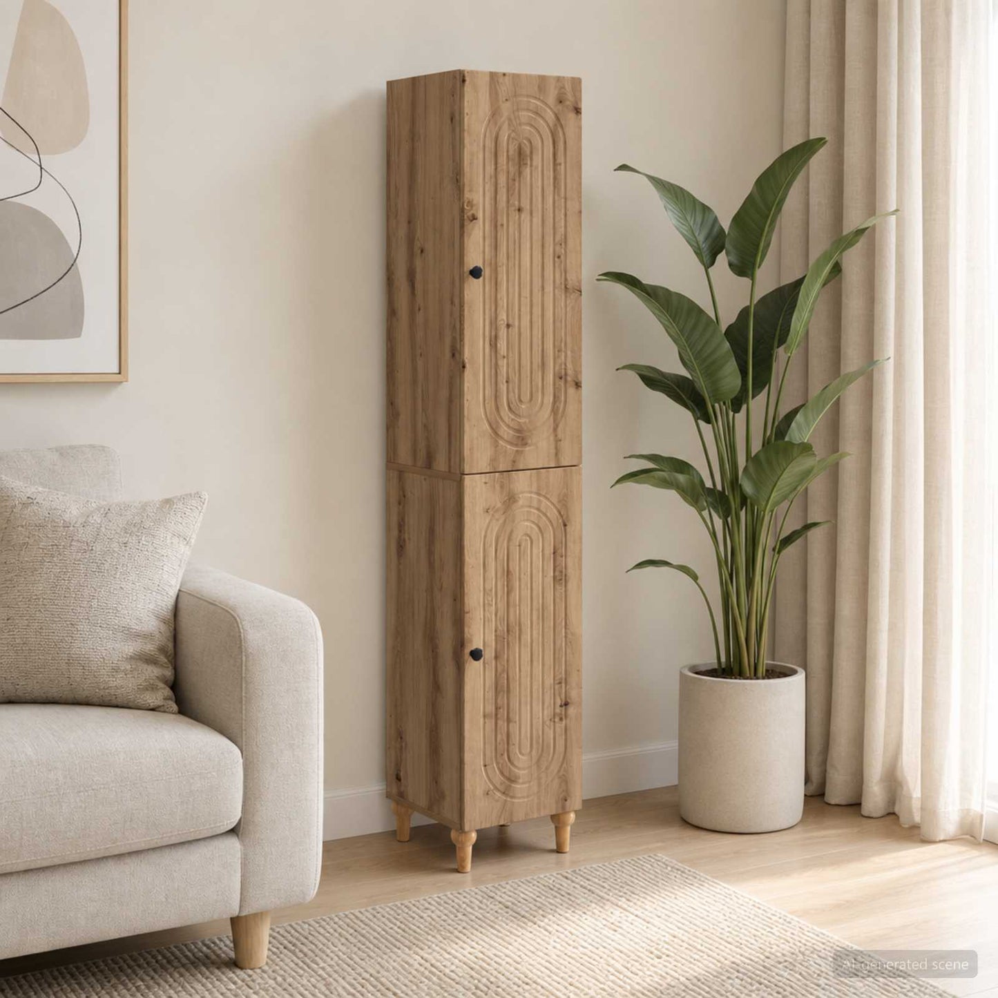 vidaXL Cabinet Set 2 pcs Artisan Oak Engineered Wood