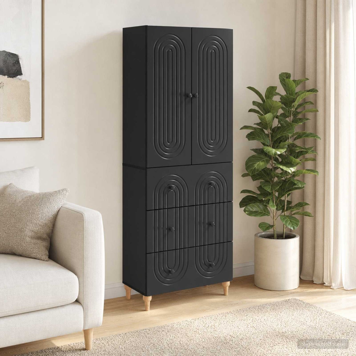 vidaXL Cabinet Set 2 pcs Engineered Wood