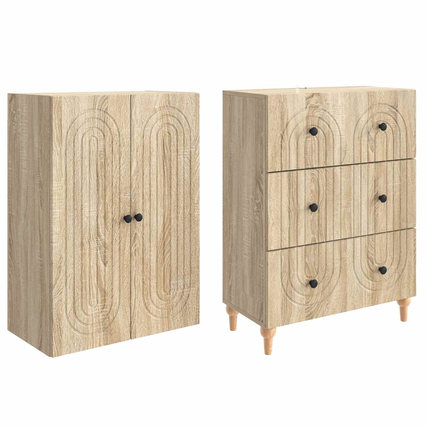 vidaXL Cabinet Set 2 pcs Engineered Wood