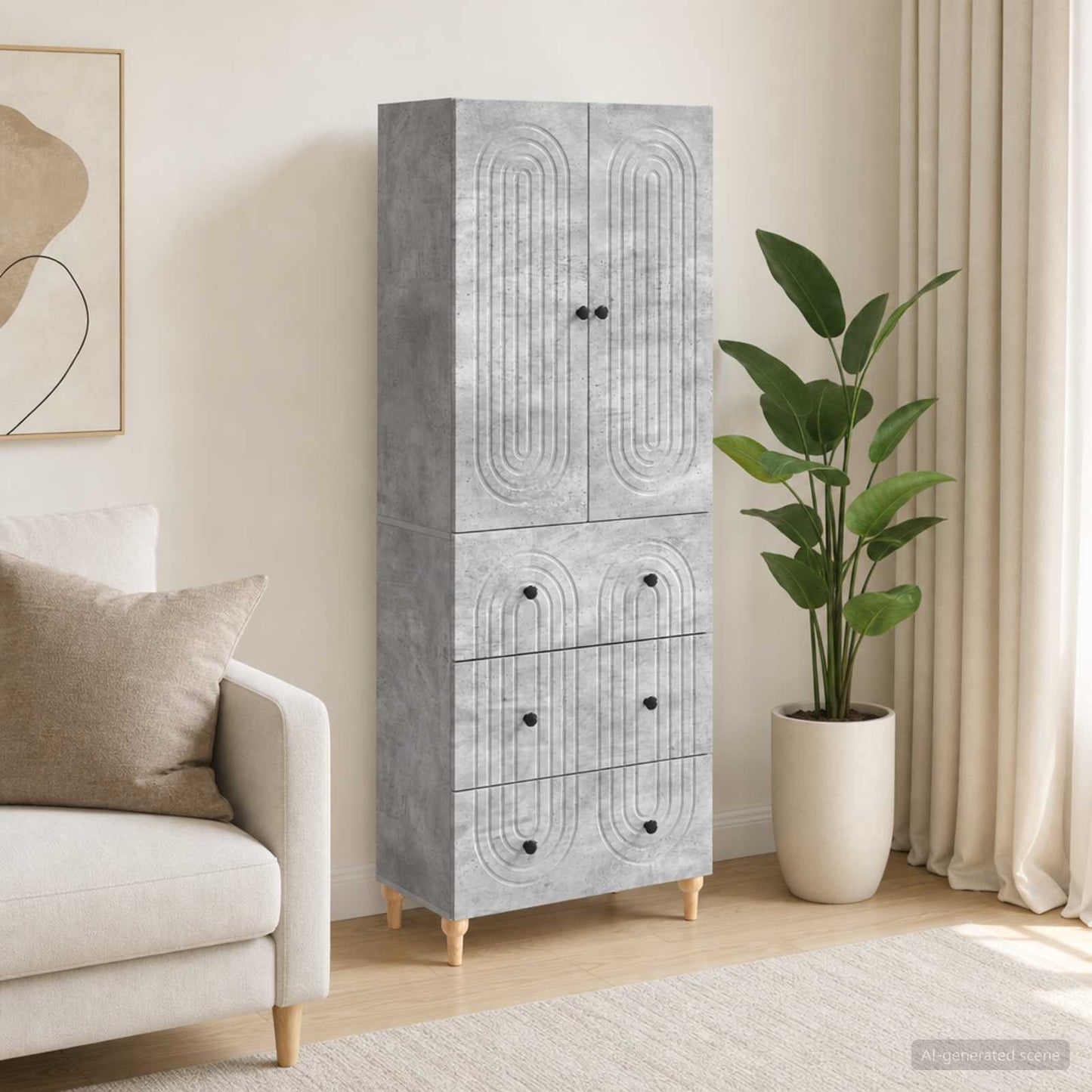 vidaXL Cabinet Set 2 pcs Engineered Wood