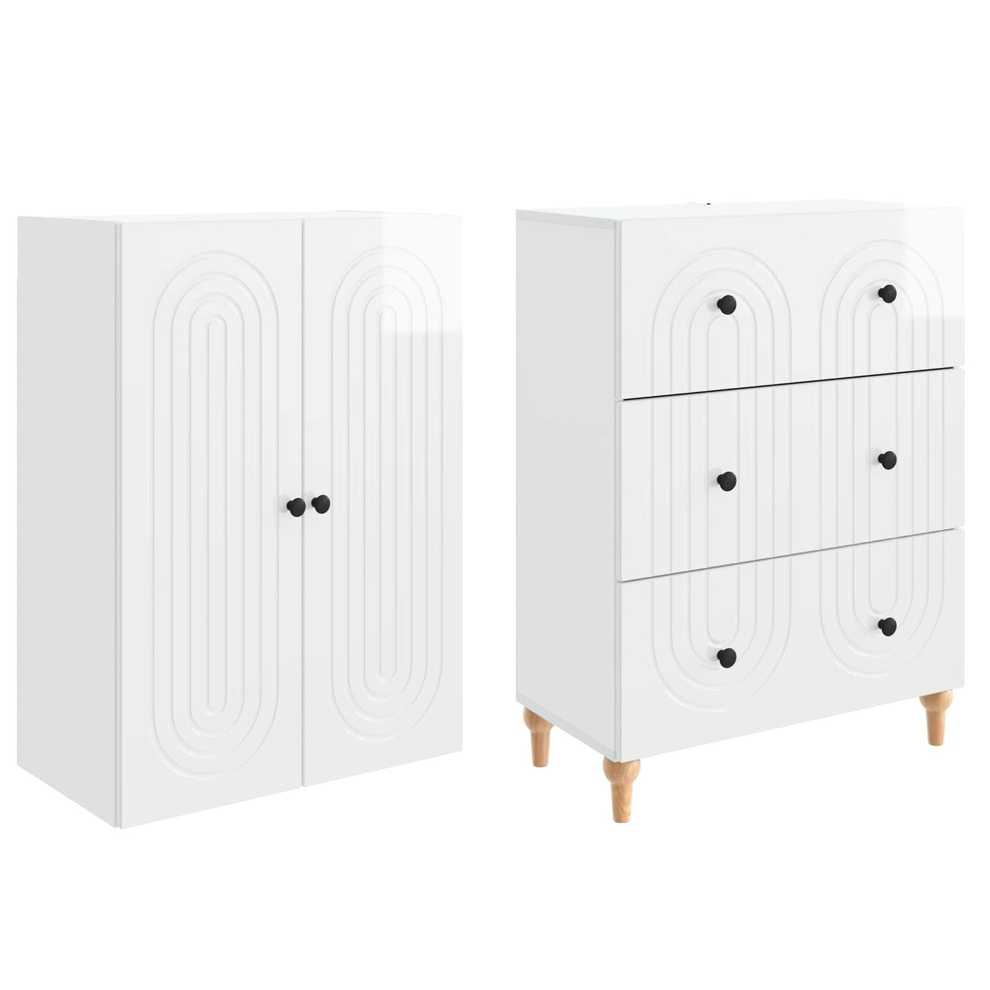 vidaXL Cabinet Set 2 pcs Engineered Wood