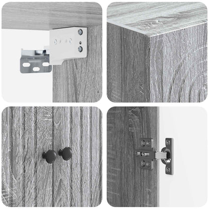 vidaXL Cabinet Set 2 pcs Grey Sonoma Engineered Wood