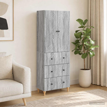 vidaXL Cabinet Set 2 pcs Grey Sonoma Engineered Wood