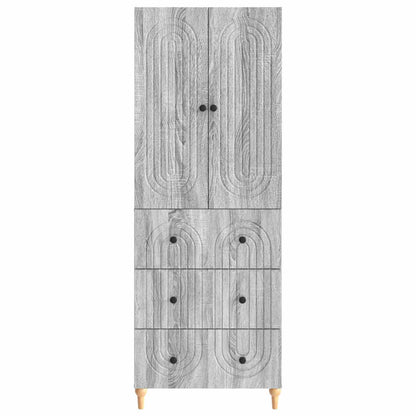 vidaXL Cabinet Set 2 pcs Grey Sonoma Engineered Wood