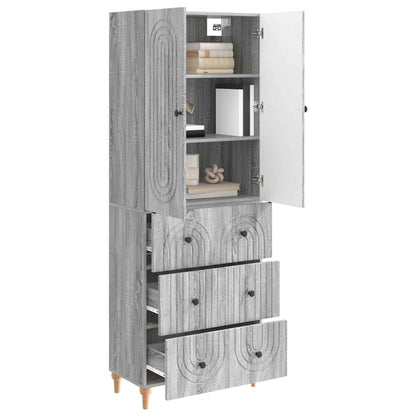 vidaXL Cabinet Set 2 pcs Grey Sonoma Engineered Wood