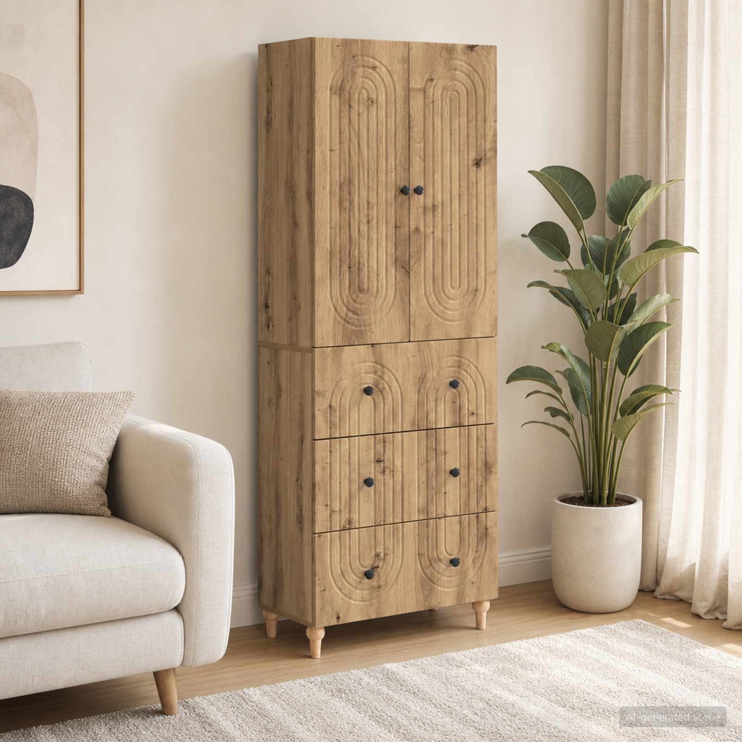 vidaXL Cabinet Set 2 pcs Engineered Wood