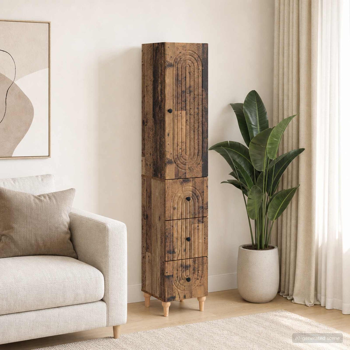 vidaXL Cabinet Set 2 pcs Engineered Wood
