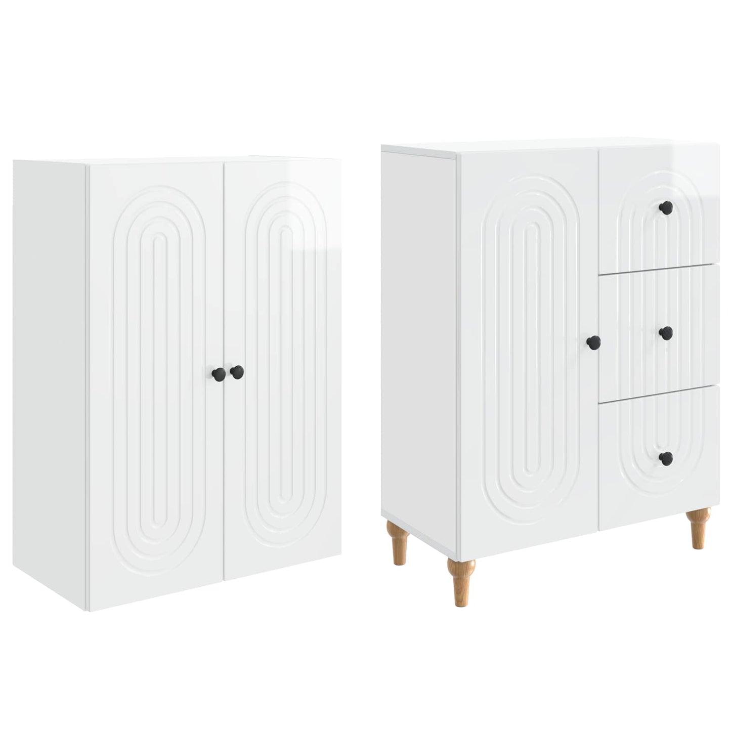 vidaXL Cabinet Set 2 pcs 66 x 34.5 x 90 cm Engineered Wood