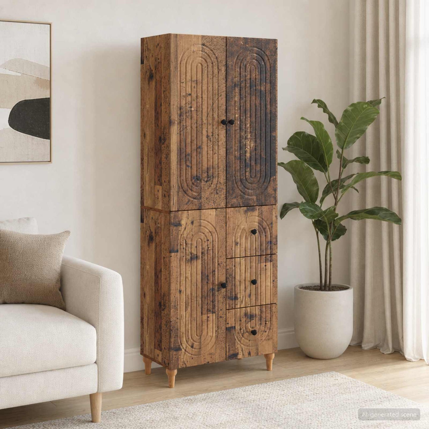 vidaXL Cabinet Set 2 pcs Engineered Wood