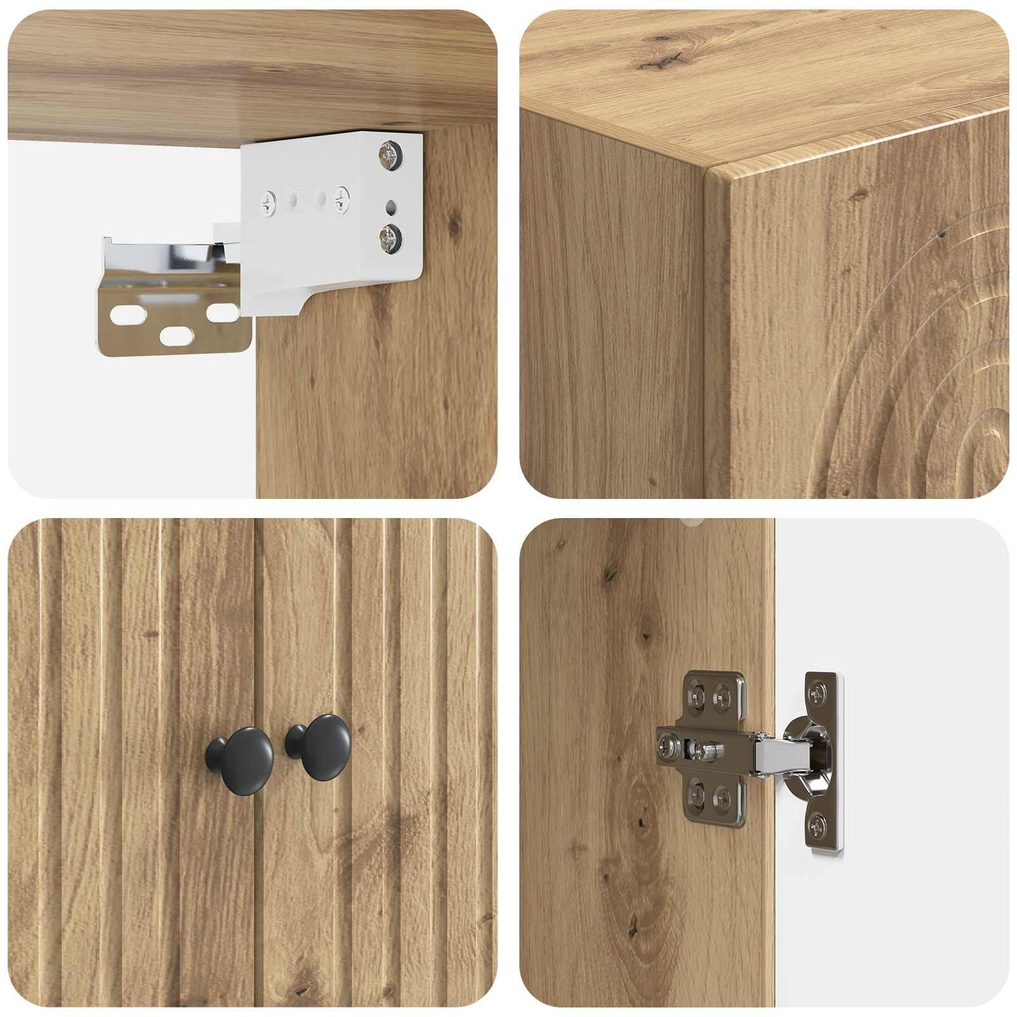 vidaXL Cabinet Set 2 pcs Engineered Wood
