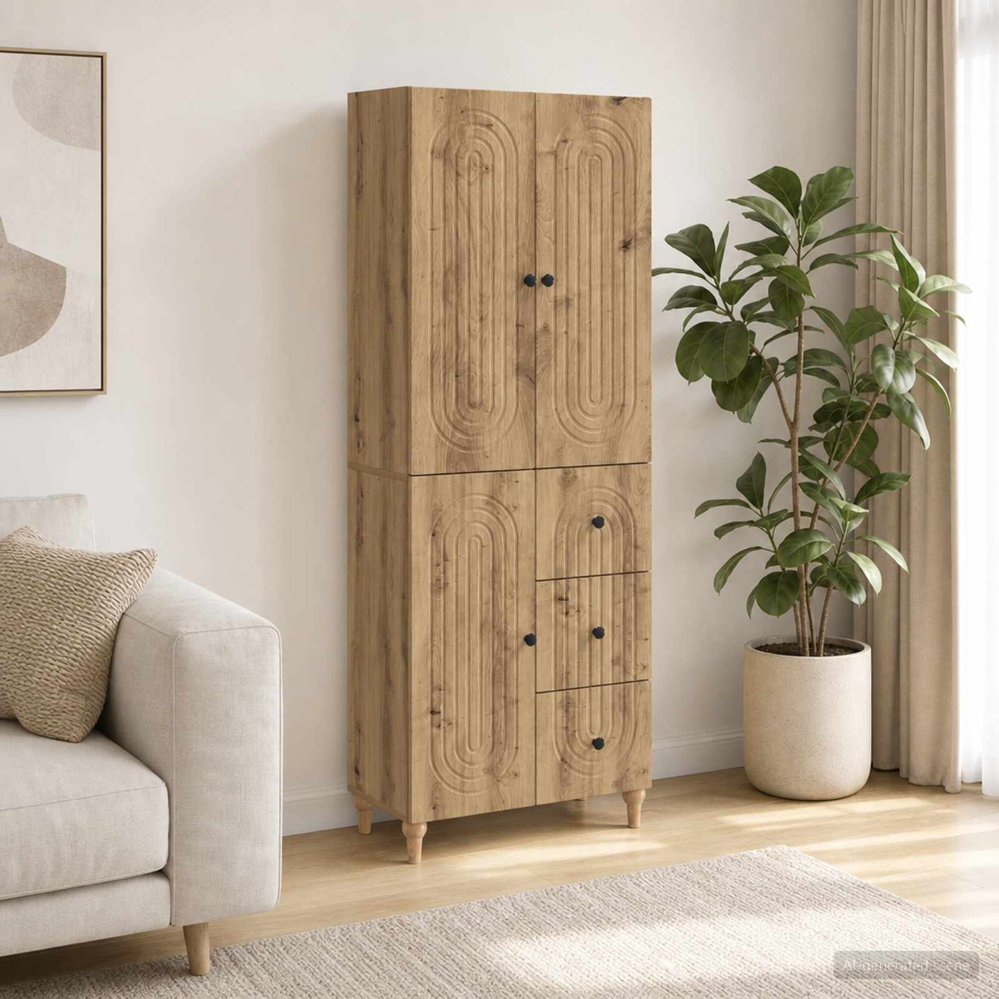 vidaXL Cabinet Set 2 pcs Engineered Wood