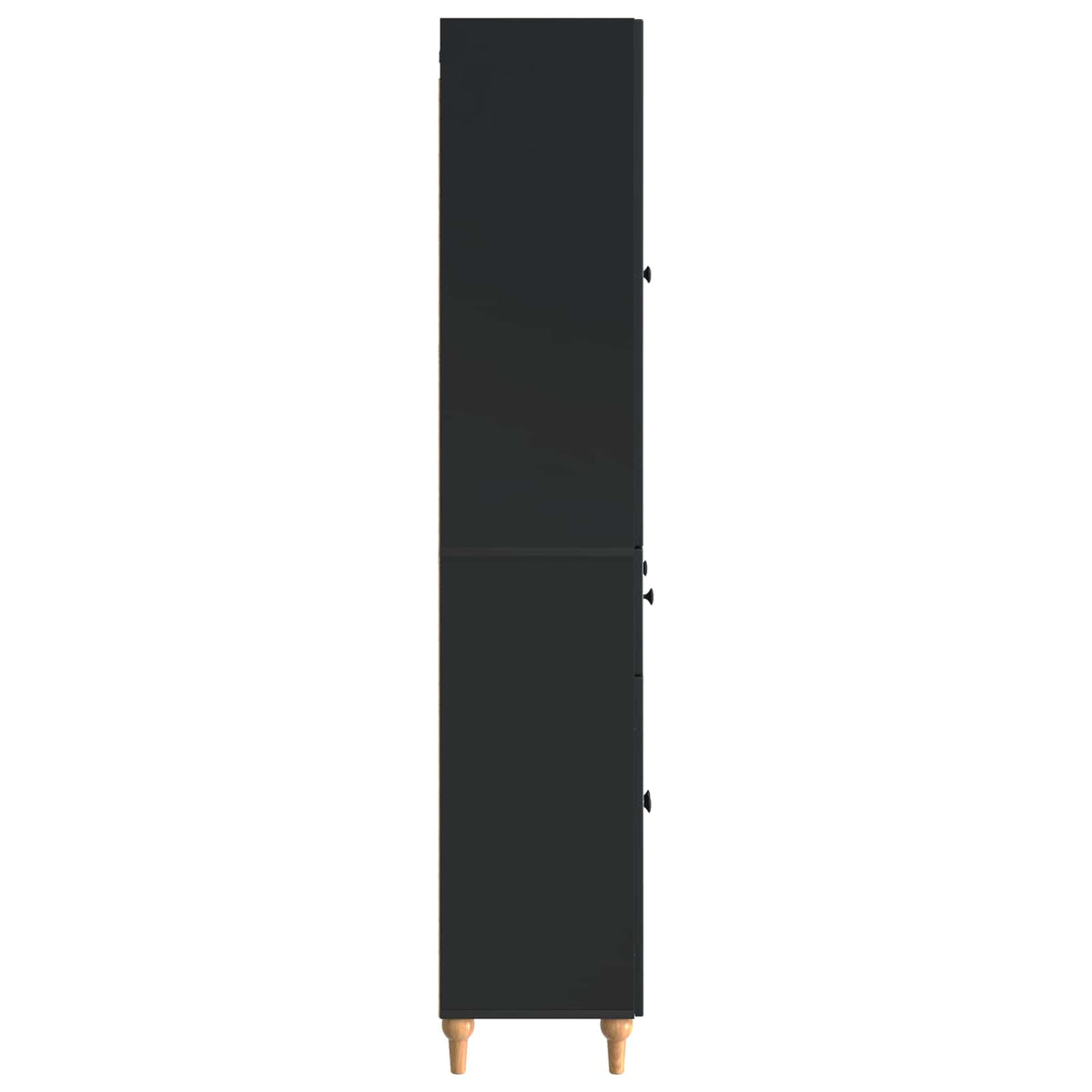 vidaXL Cabinet Set 2 pcs Black Engineered Wood