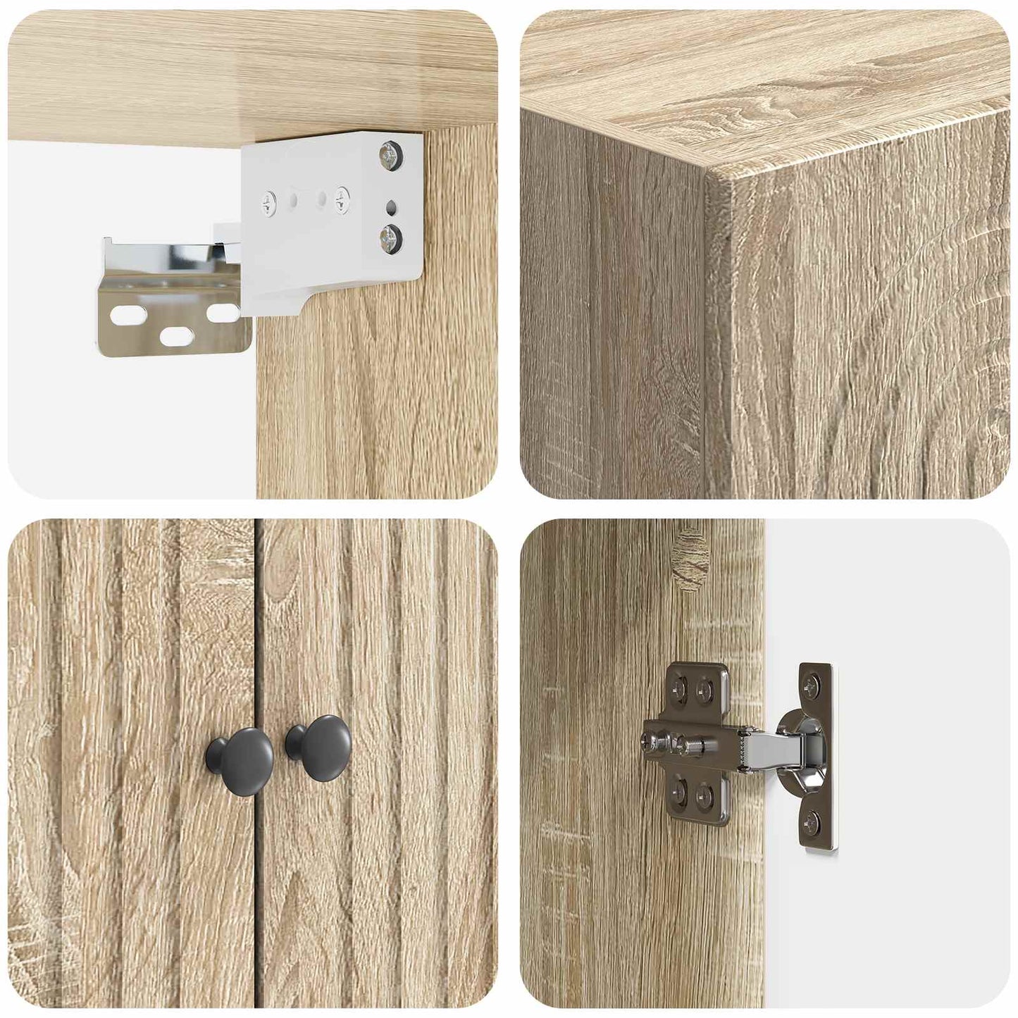 vidaXL Cabinet Set 2 pcs Engineered Wood