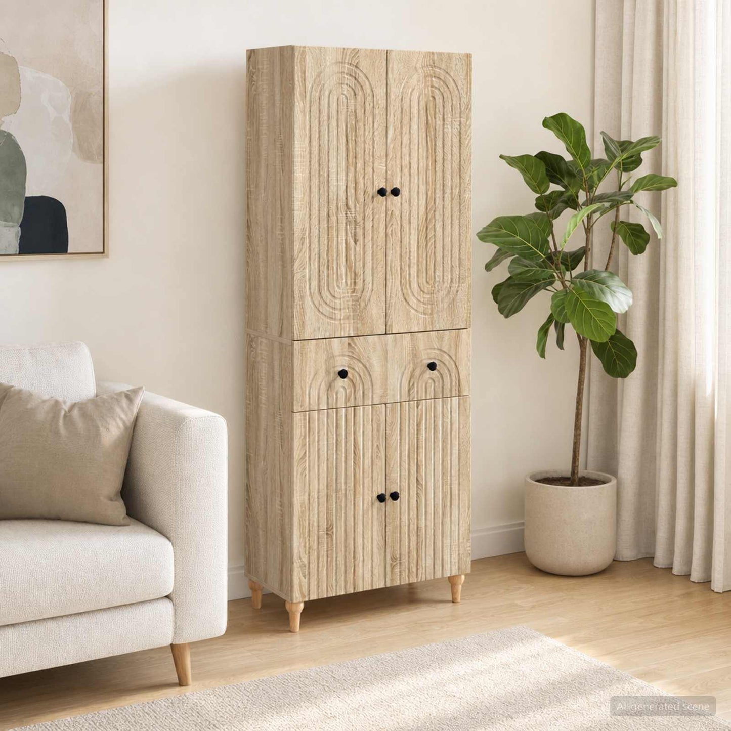 vidaXL Cabinet Set 2 pcs Engineered Wood