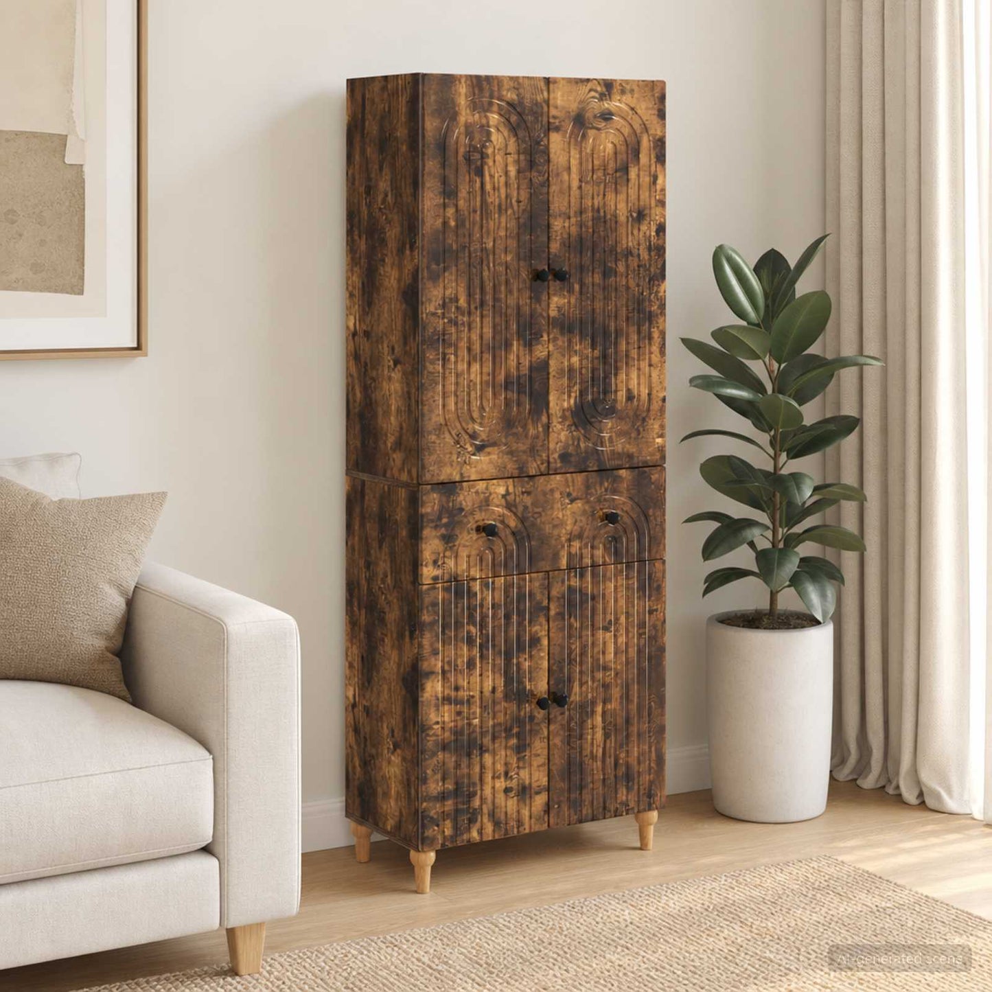 vidaXL Cabinet Set 2 pcs 66 x 34.5 x 90 cm Engineered Wood