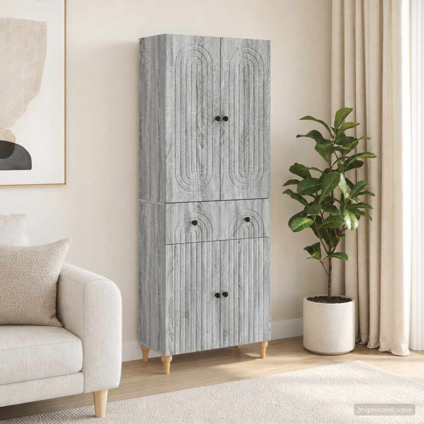 vidaXL Cabinet Set 2 pcs Engineered Wood