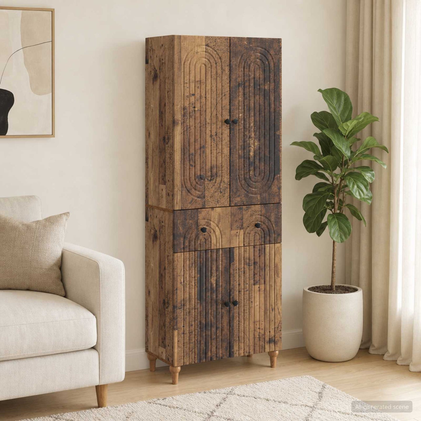 vidaXL Cabinet Set 2 pcs Engineered Wood