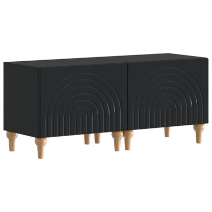 vidaXL 3 Piece LED TV Cabinet Black Engineered Wood