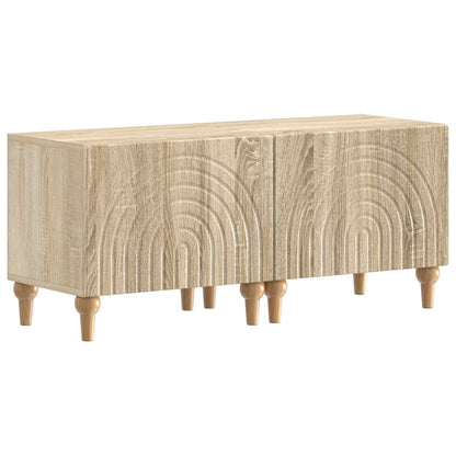vidaXL 3 Piece LED TV Cabinet Sonoma Oak Engineered Wood