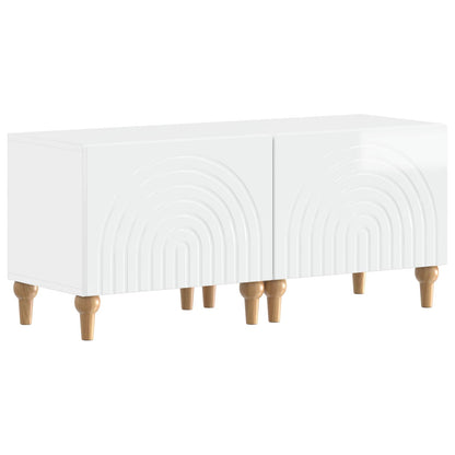 vidaXL 3 Piece LED TV Cabinet High Gloss White Engineered Wood