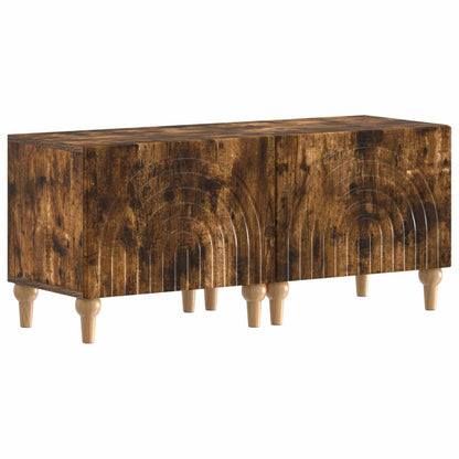 vidaXL 3 Piece LED TV Cabinet Smoked Oak Engineered Wood