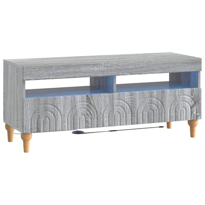 vidaXL 3 Piece LED TV Cabinet Grey Sonoma Engineered Wood