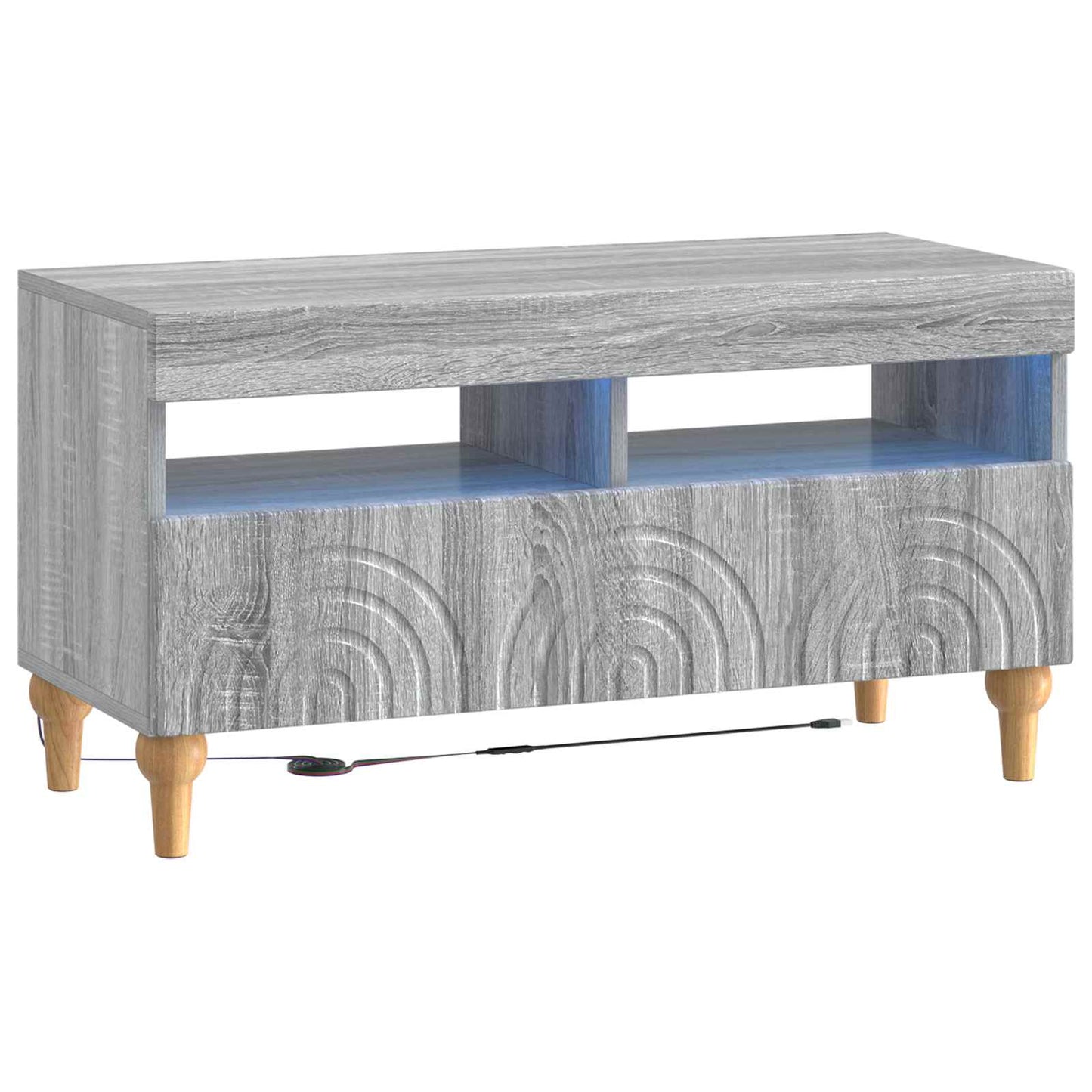 vidaXL 3 Piece LED TV Cabinet Grey Sonoma Engineered Wood