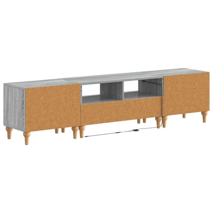 vidaXL 3 Piece LED TV Cabinet Grey Sonoma Engineered Wood